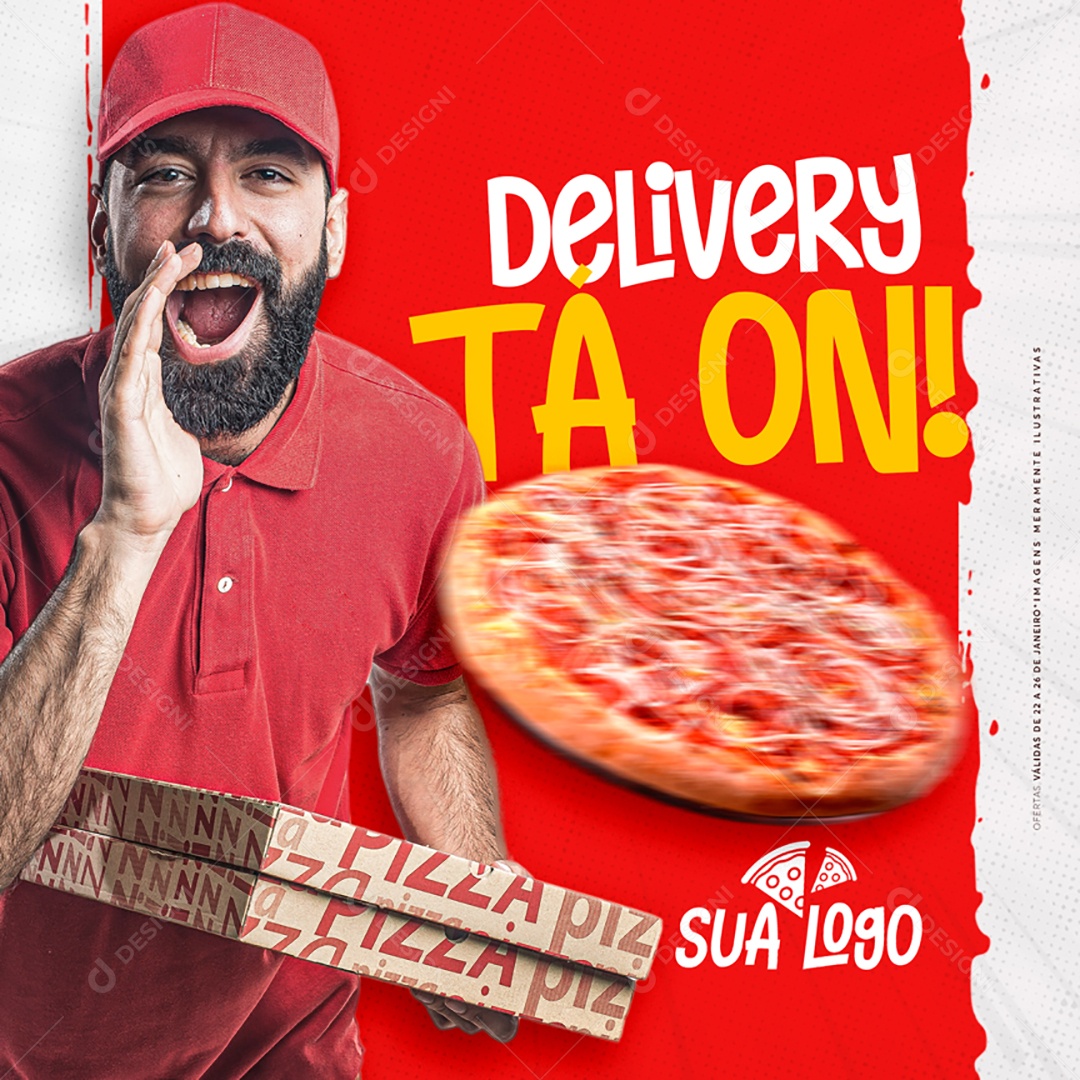 Delivery Tá On Social Media PSD Editável