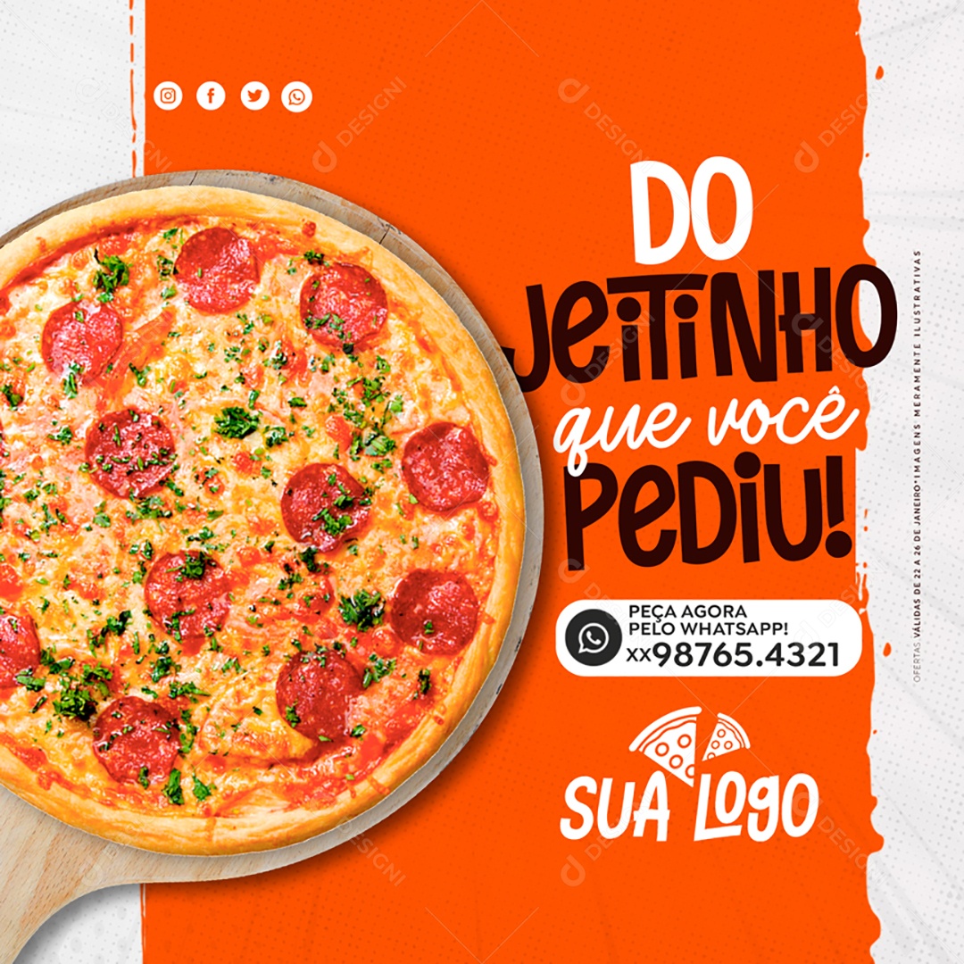 Do Jeitinho Que Você Pediu Social Media PSD Editável