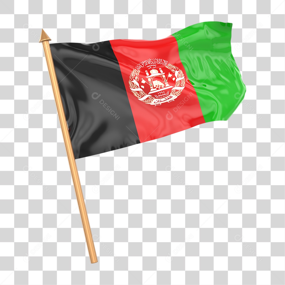 Bandeira do Afeganistão PNG Transparente