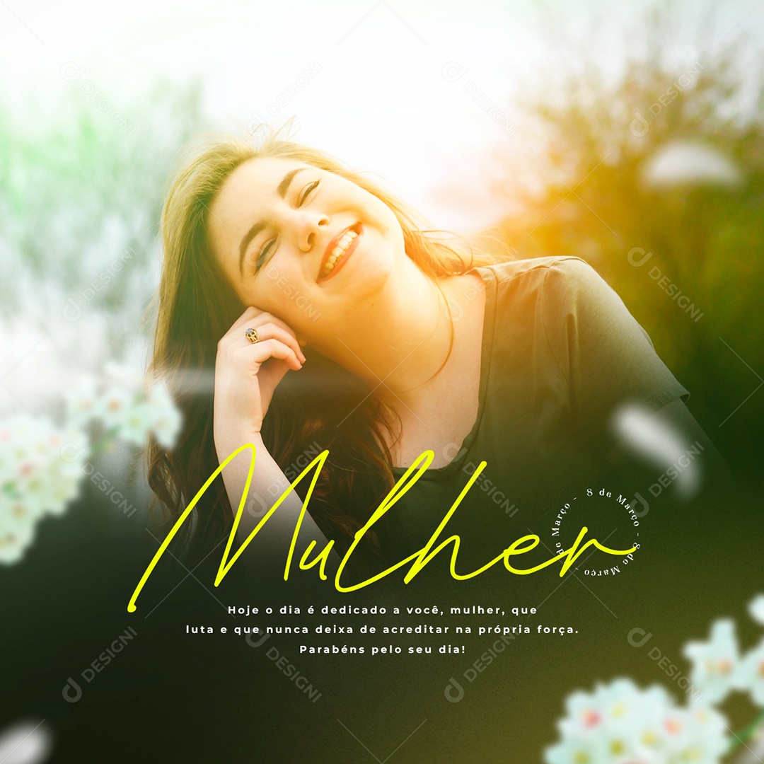 Hoje o Dia é Dedicado a Você Dia Da Mulher Social Media PSD Editável