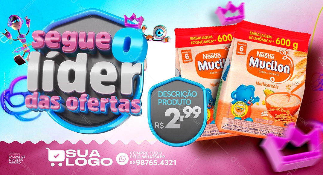 Segue o Líder Das Ofertas Social Media PSD Editável