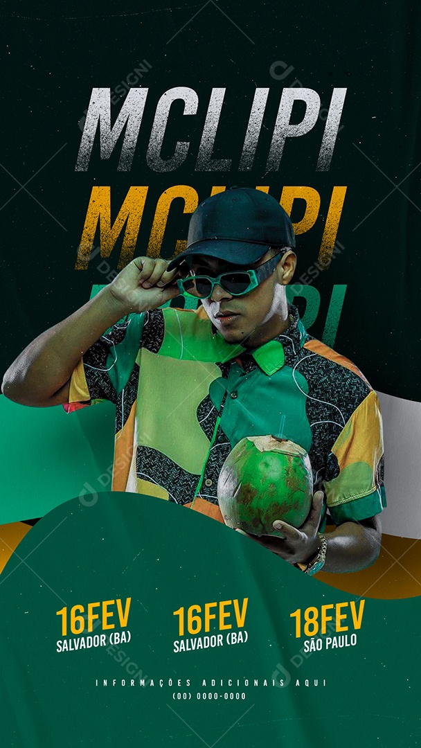 Flyer Show MC Lipe Story Social Media PSD Editável