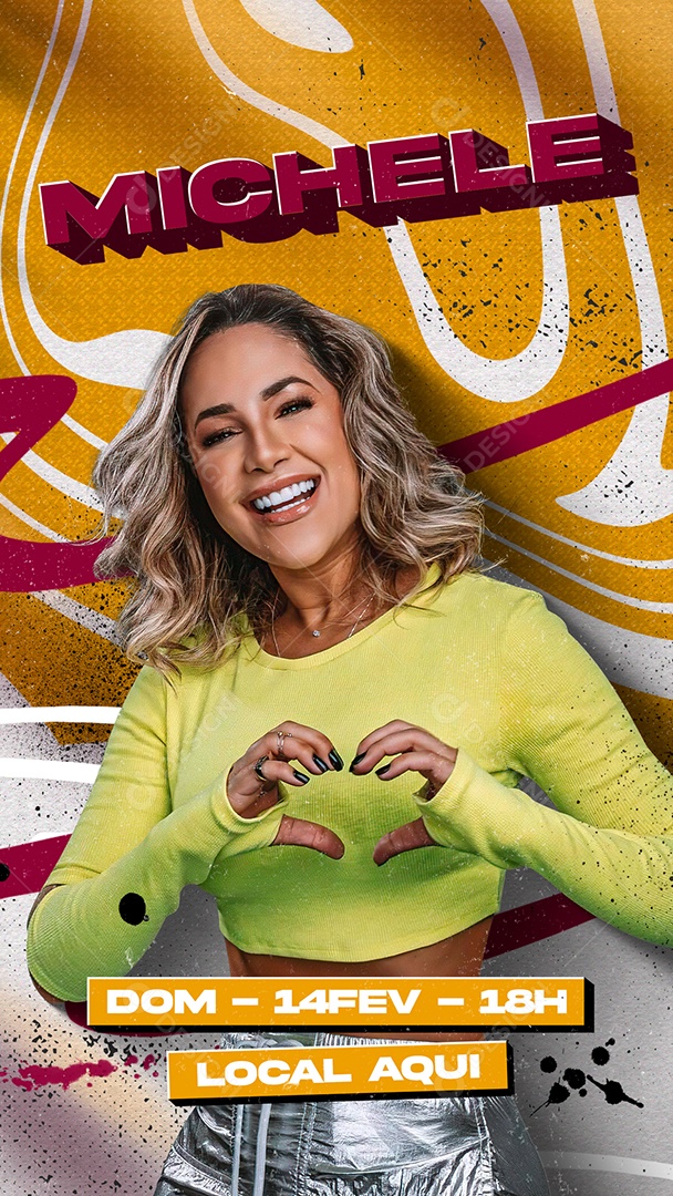 Flyer Show Michele Andrade Social Story Media Editable PSD