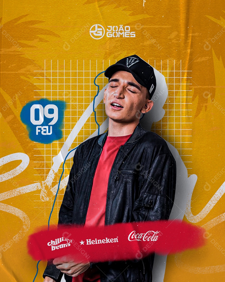 Flyer Show João Gomes Social Media PSD Editável
