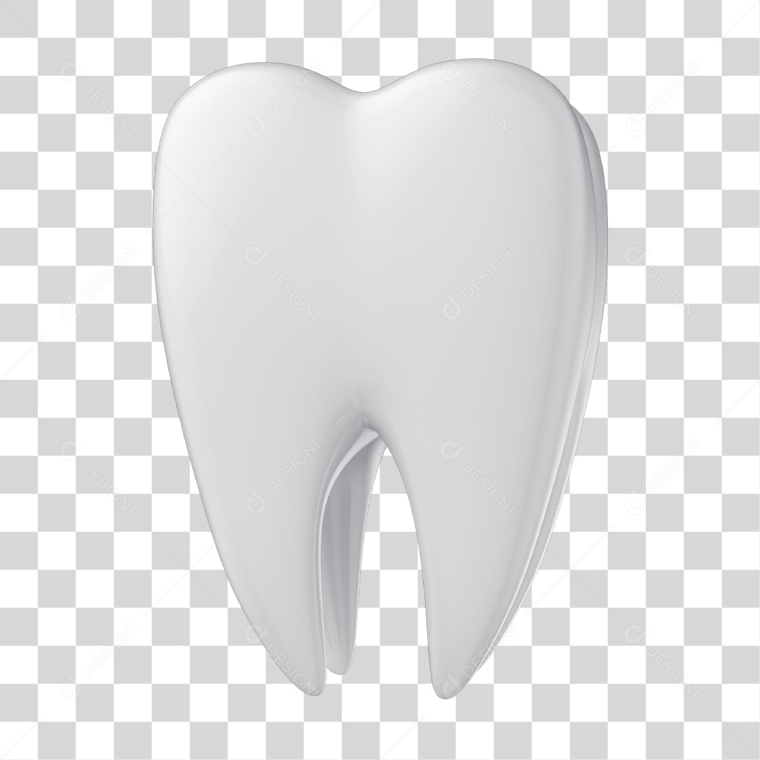 Elemento 3D Dente Molar PNG Transparente Sem Fundo