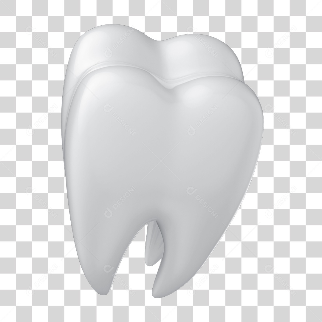 Elemento 3D Dente Molar PNG Transparente Sem Fundo