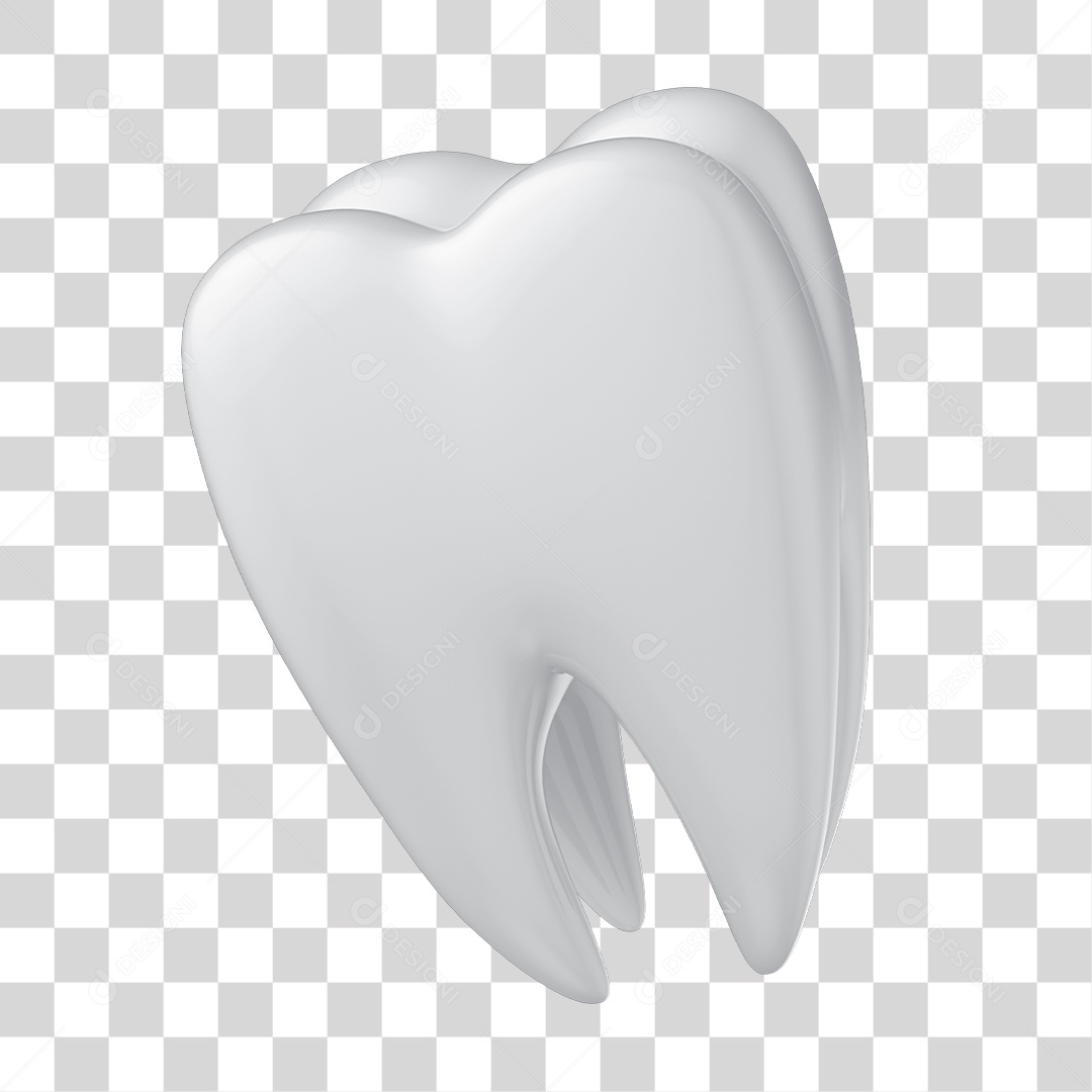 Elemento 3D Dente Molar PNG Transparente Sem Fundo