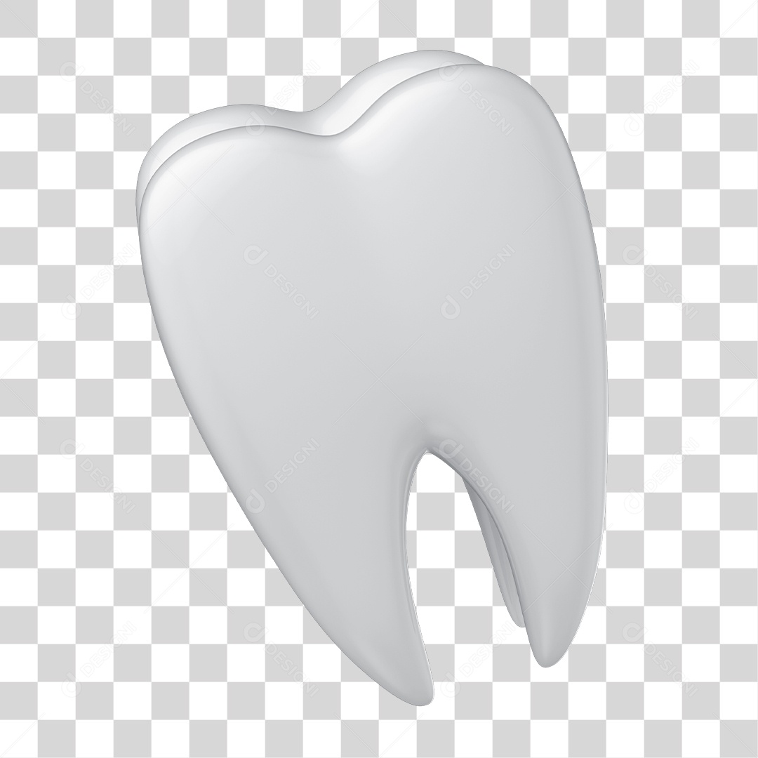 Elemento 3D Dente Molar PNG Transparente Sem Fundo