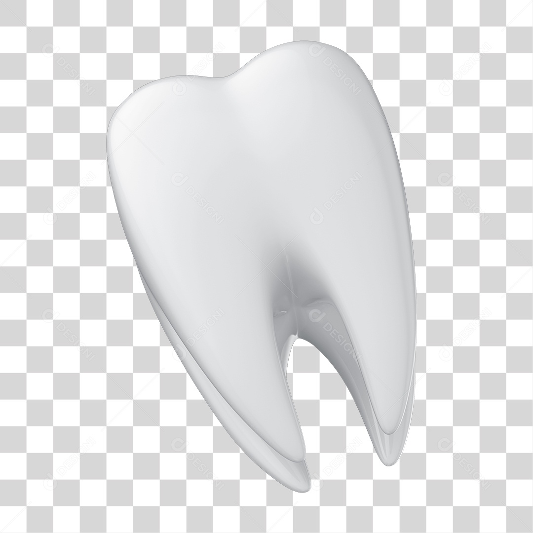 Elemento 3D Dente Molar PNG Transparente Sem Fundo