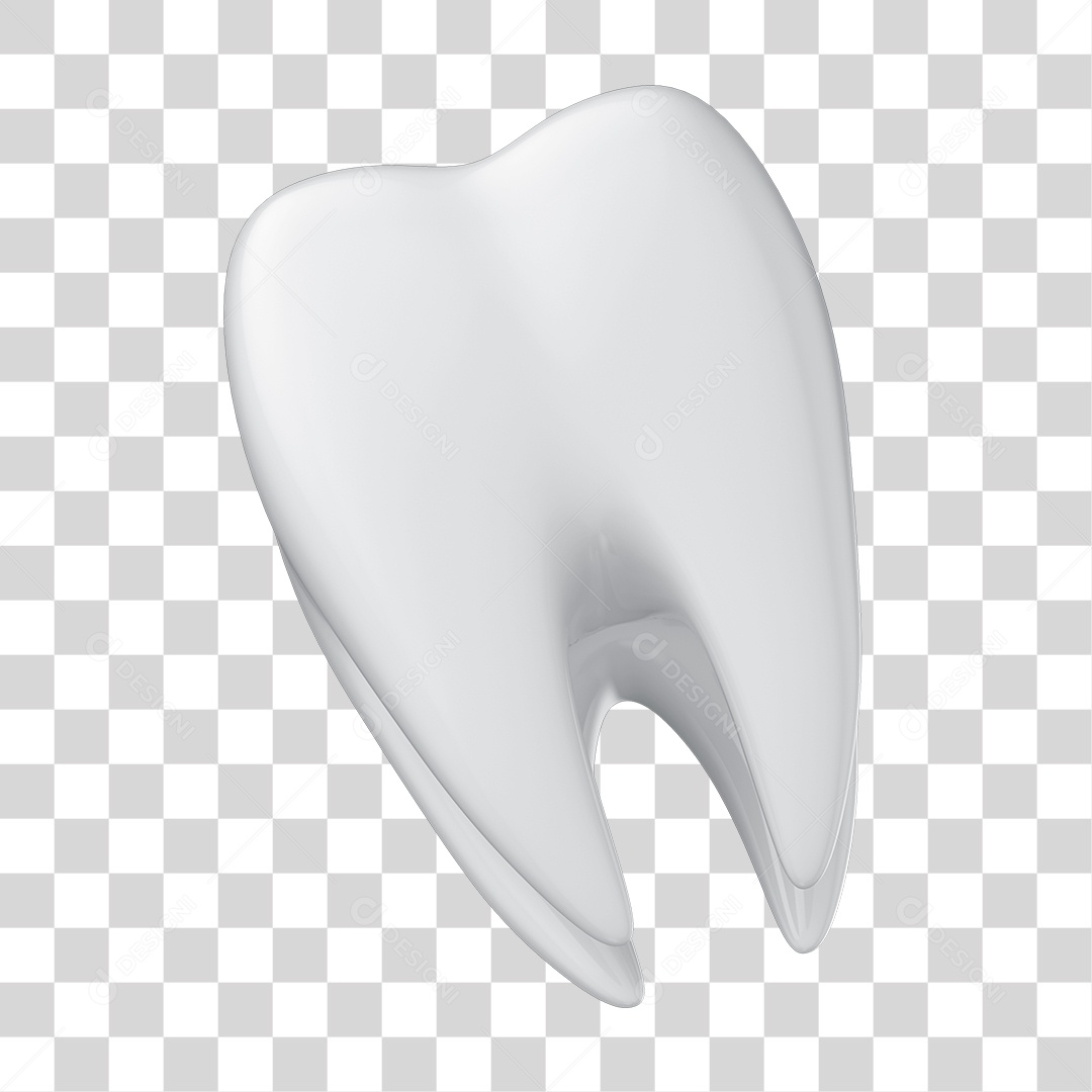 Elemento 3D Dente Molar PNG Transparente Sem Fundo