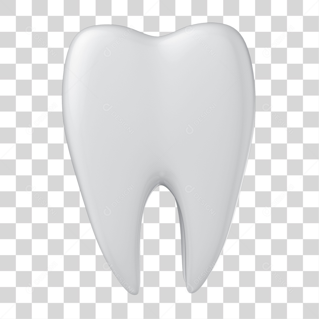 Elemento 3D Dente Molar PNG Transparente Sem Fundo