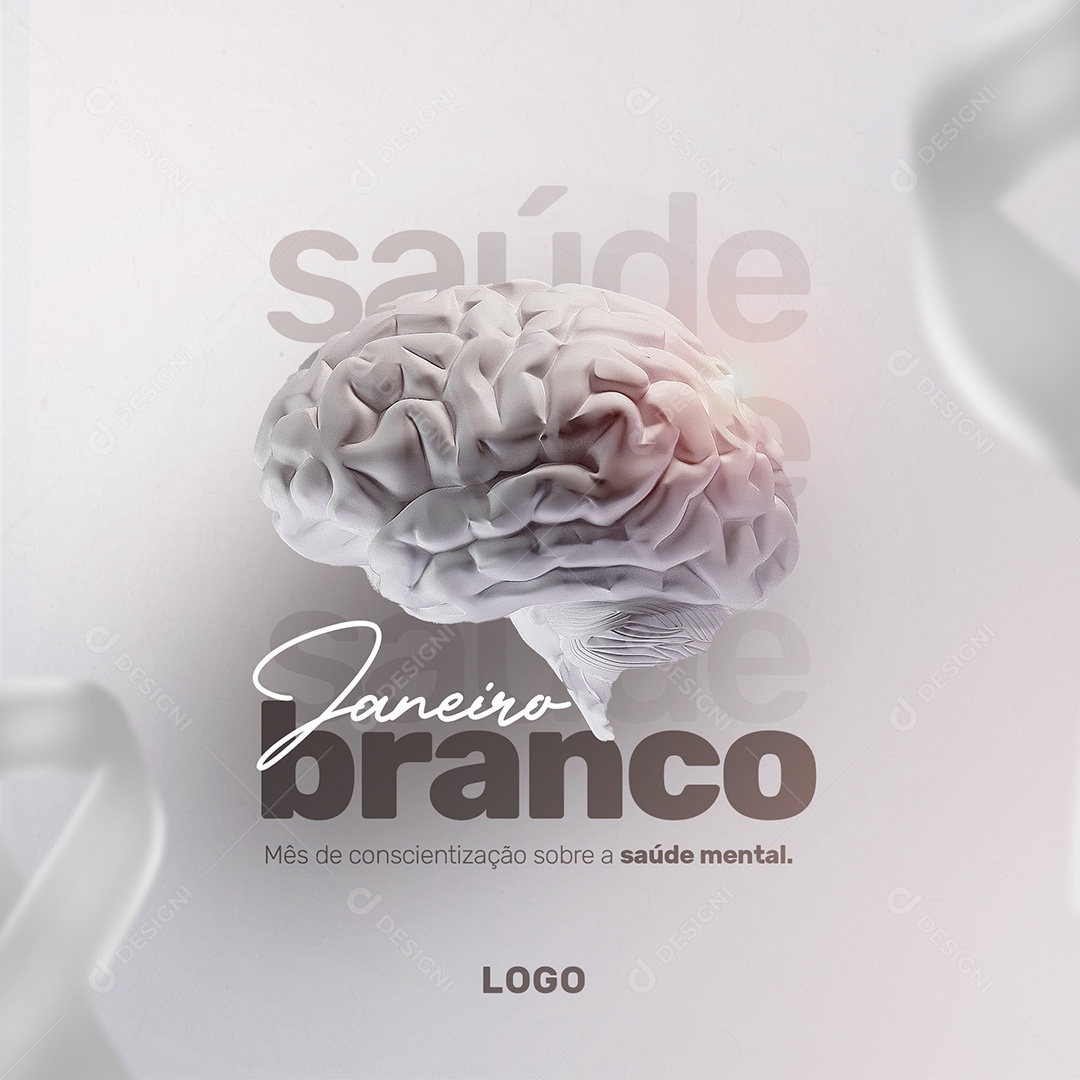 Post Janeiro Branco Social Media PSD Editável