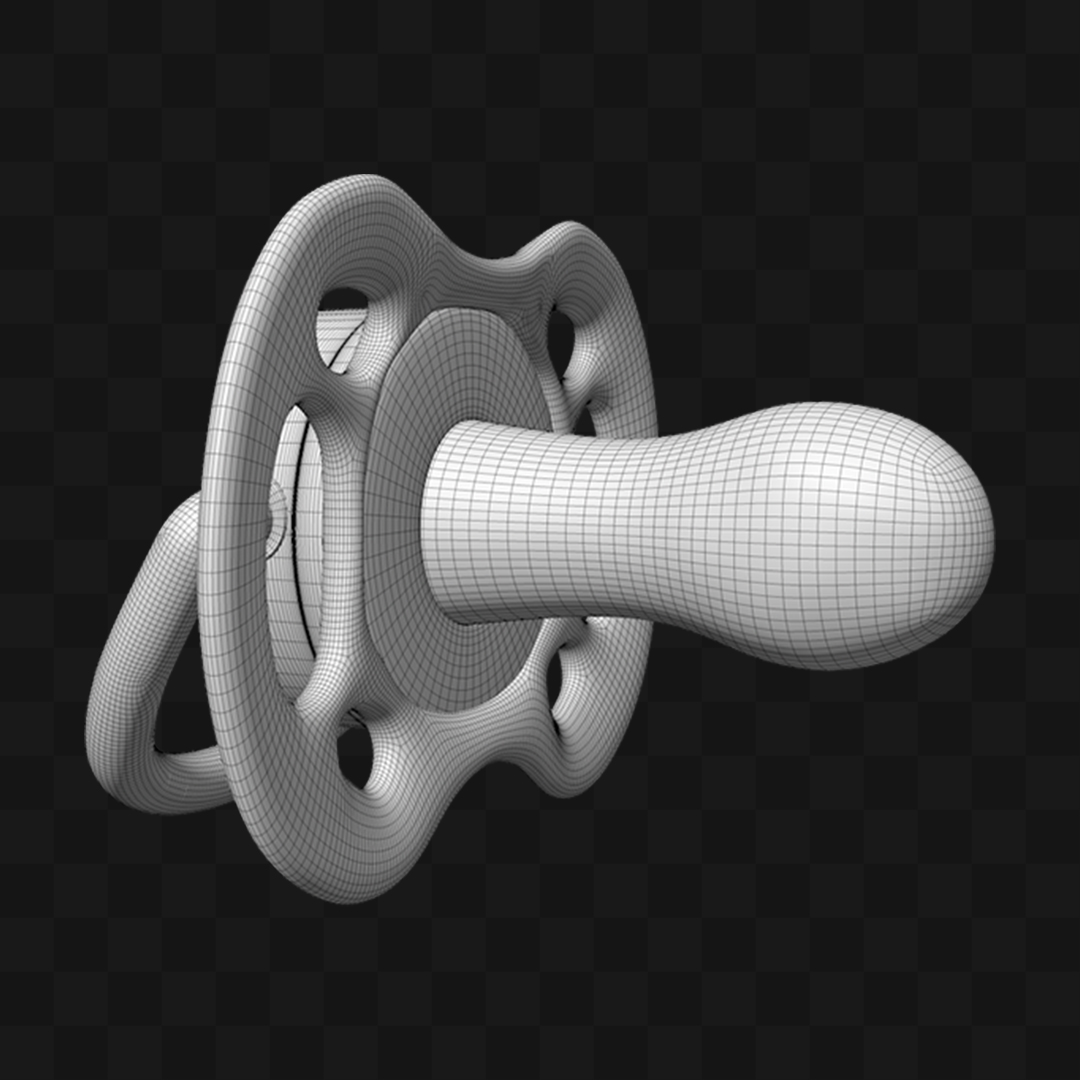 Chupeta Bico Redondo - Modelo 3D