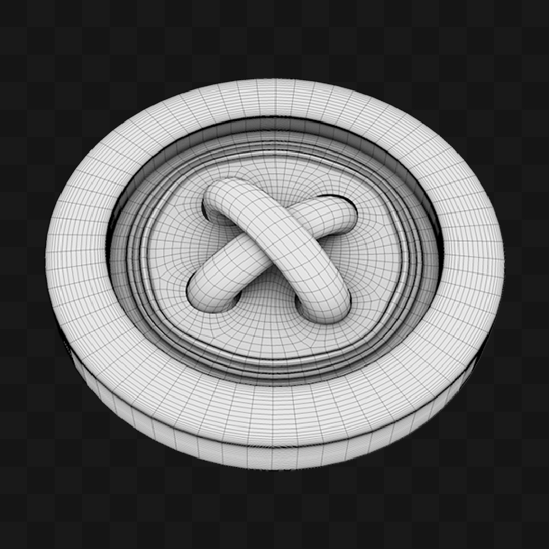 Botão de Roupa - Modelo 3D