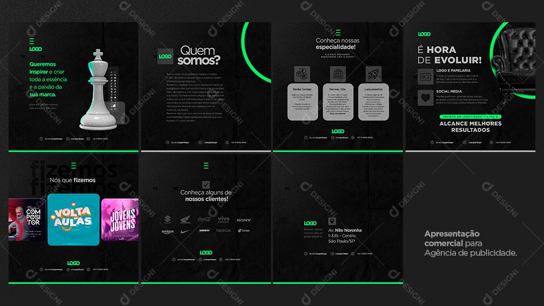 Post Apresentação Comercial Marketing Digital Social Media PSD Editável