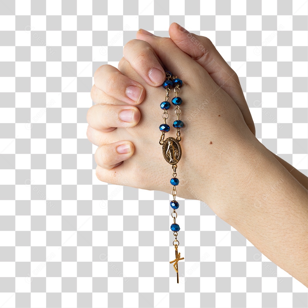 Mão Segurando Crucifixo PNG Transparente