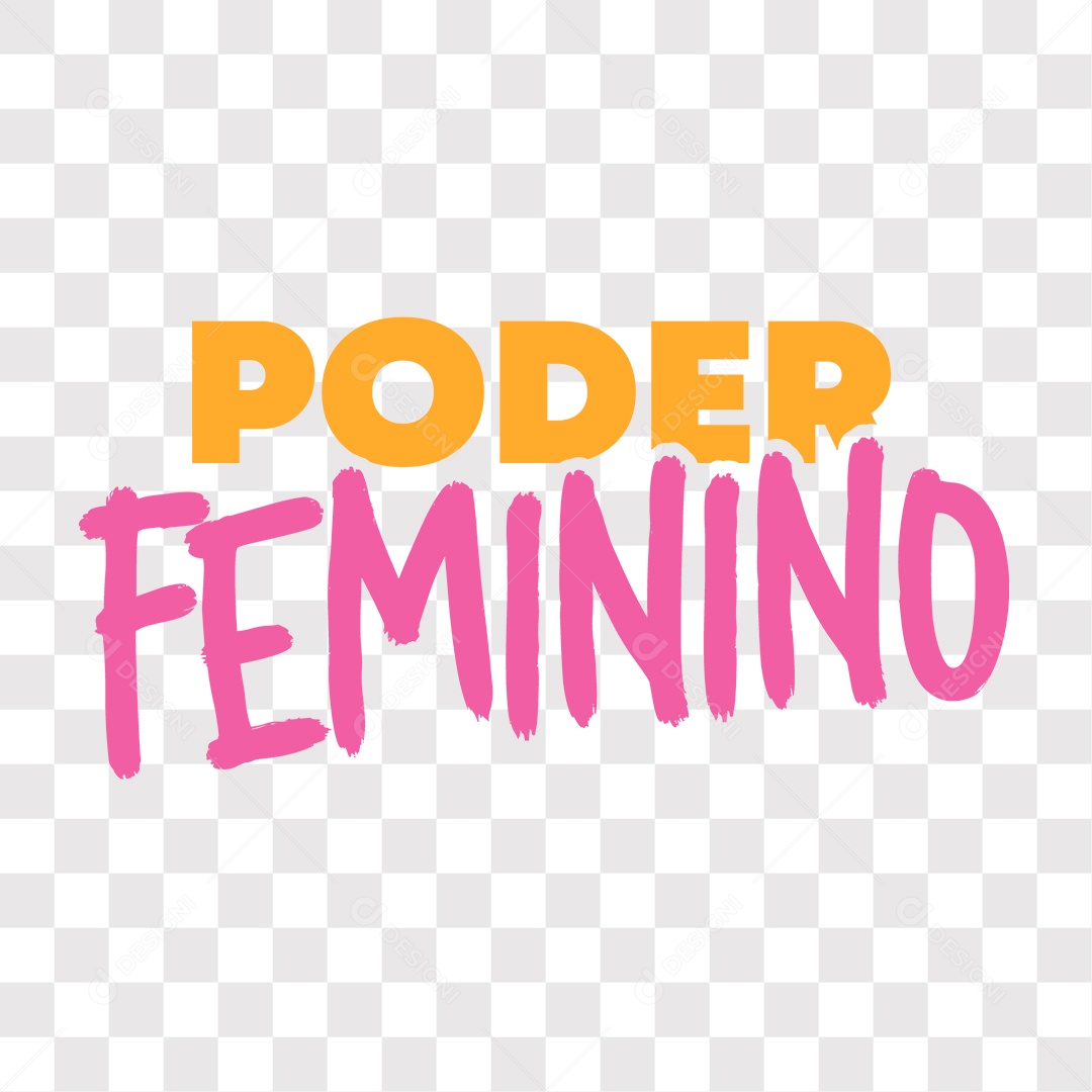 Lettering Mulher Poder Feminino EPS + PNG