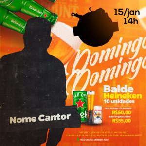 Post Cerveja Balde de Heineken Social Media PSD Editável