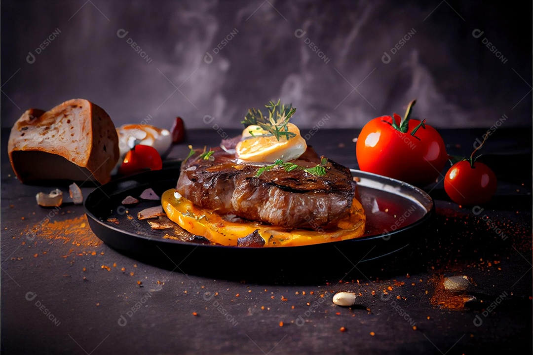 Carne assada sendo preparada para hamburguer sobre uma tabua de madeira