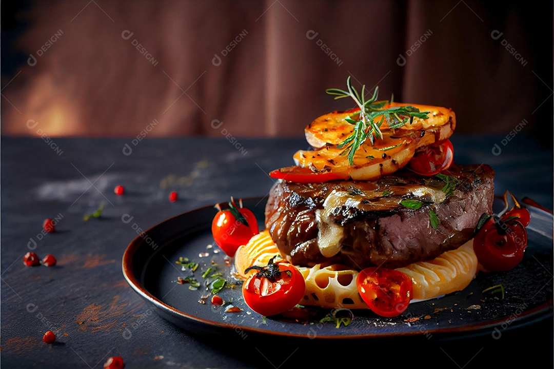 Carne assada sendo preparada para hamburguer sobre uma tabua de madeira