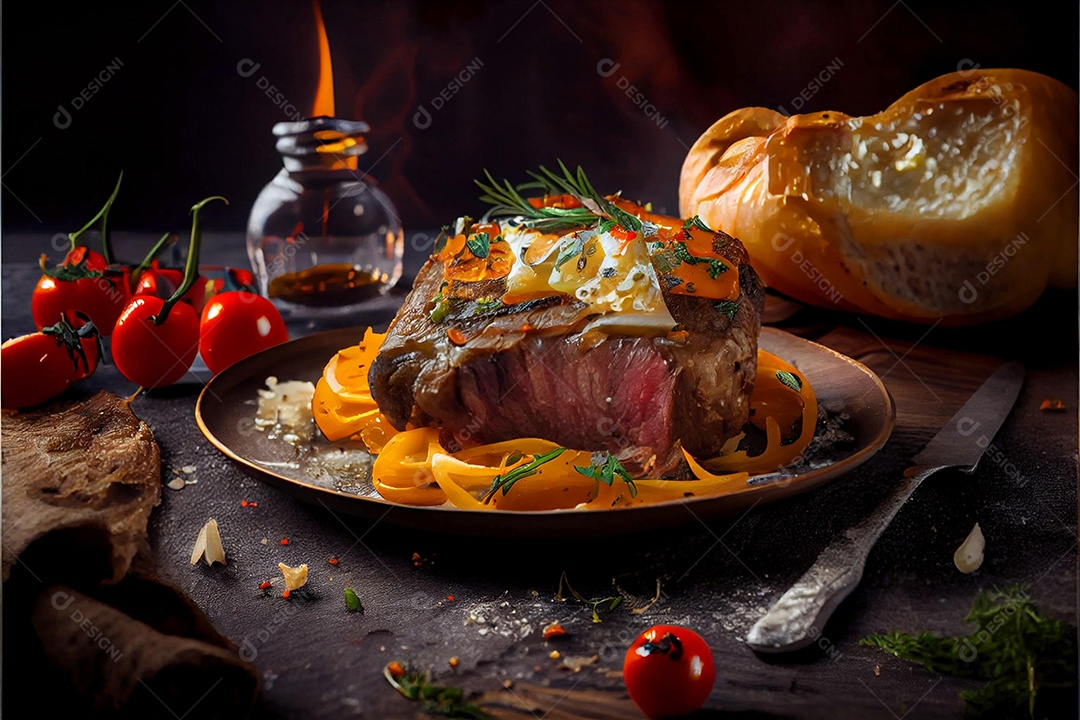 Carne assada sendo preparada para hamburguer sobre uma tabua de madeira