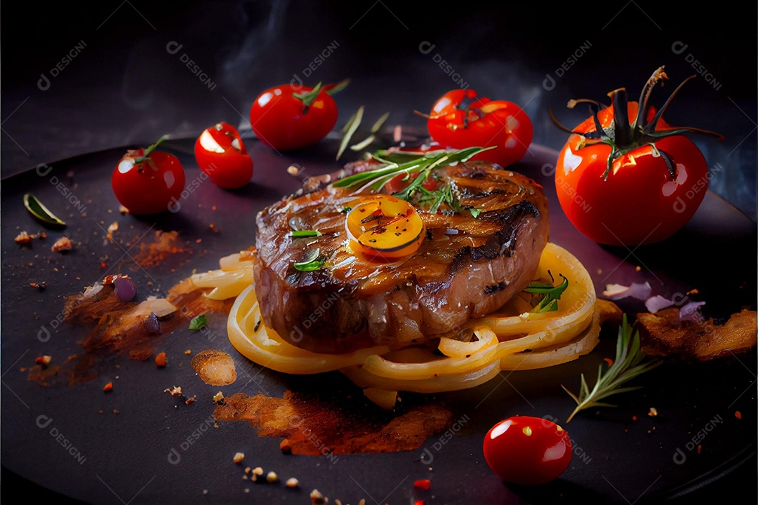 Carne assada sendo preparada para hamburguer sobre uma tabua de madeira