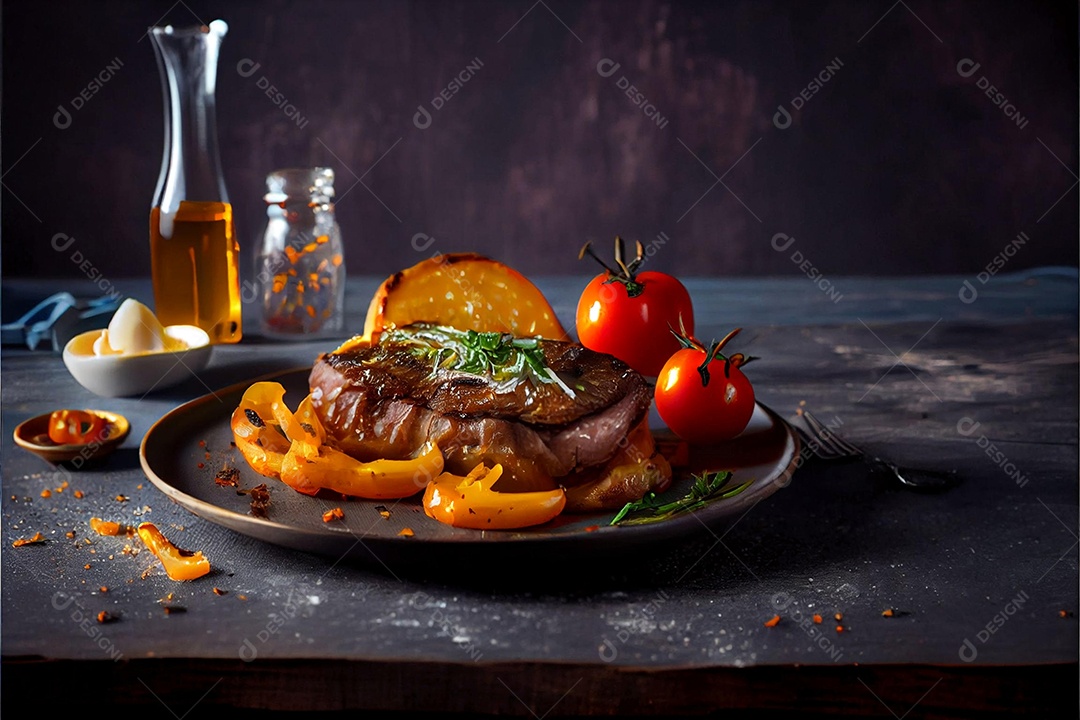 Carne assada sendo preparada para hamburguer sobre uma tabua de madeira