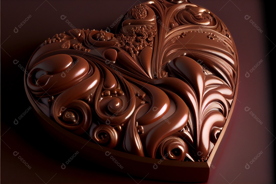 Chocolate em forma de coração Dia dos Namorados