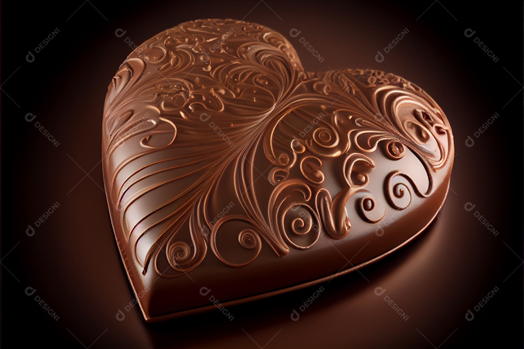 Chocolate em forma de coração Dia dos Namorados