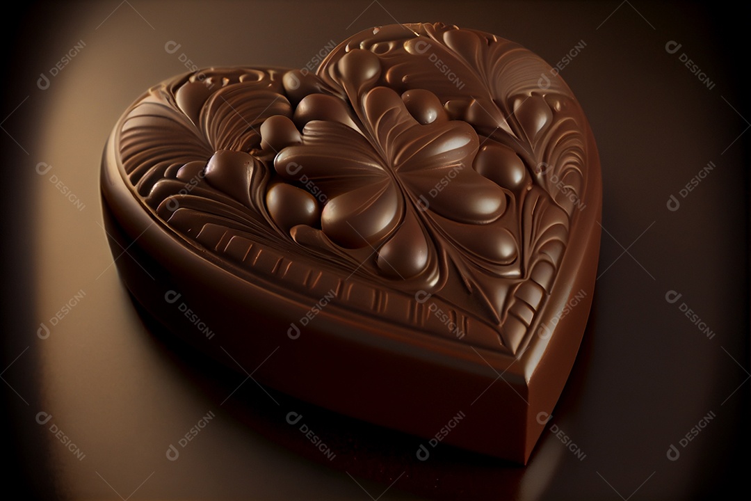 Chocolate em forma de coração Dia dos Namorados