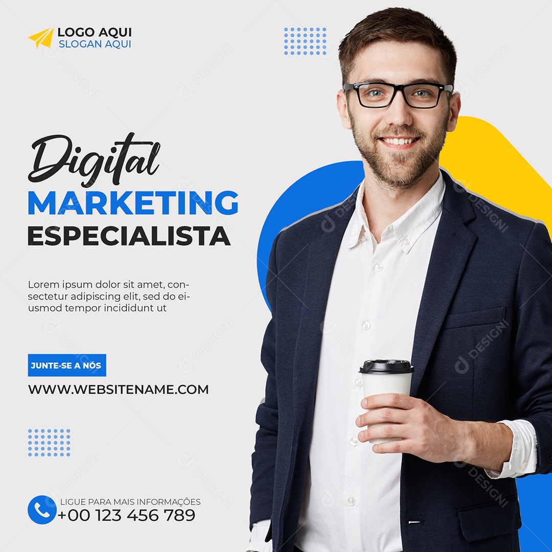 Digital Marketing Especialista Social Media PSD Editável