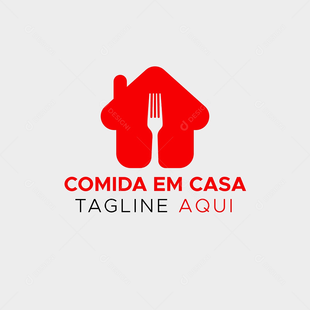 Logo Comida em Casa EPS Editável