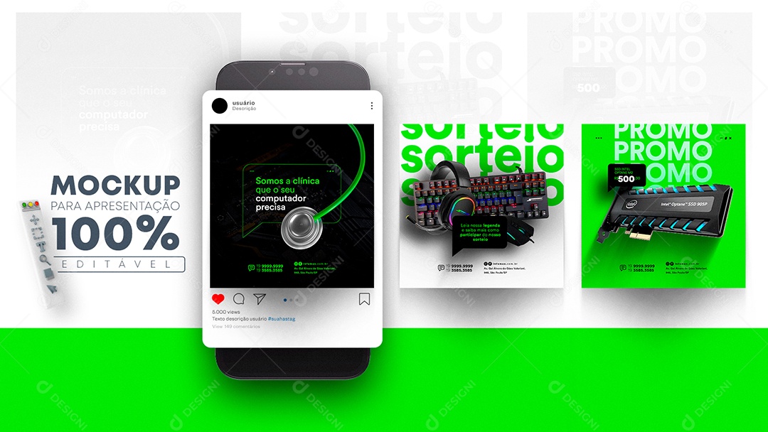 Mockup para Apresentação Informática PSD Editável
