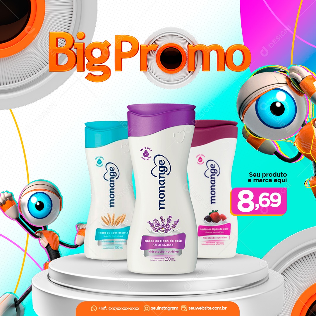 Post Supermercado Big Promo Social Media PSD Editável