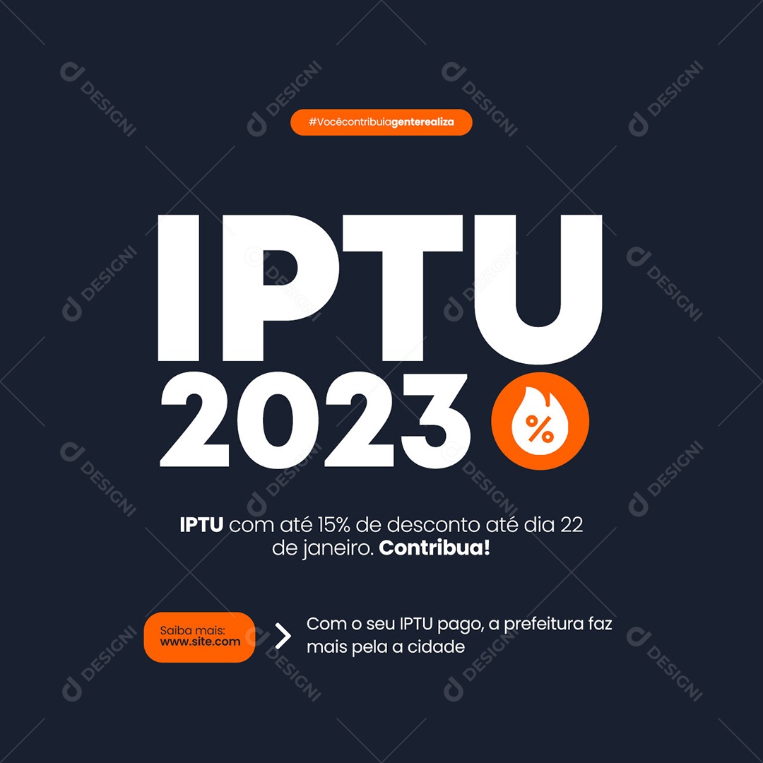 IPTU 2023 Prefeitura Social Media PSD Editável
