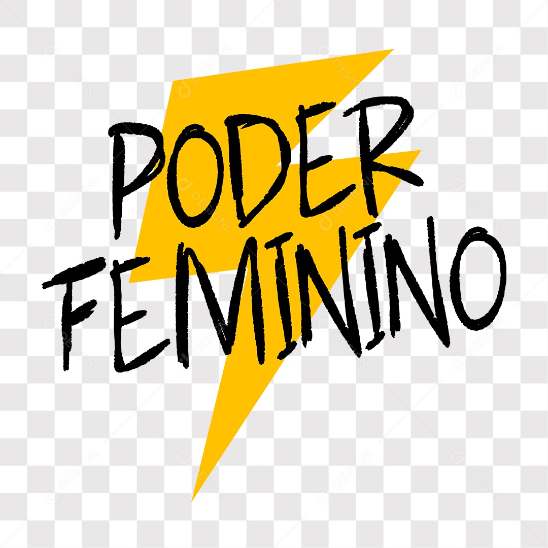 Lettering Mulher Poder Feminino EPS + PNG