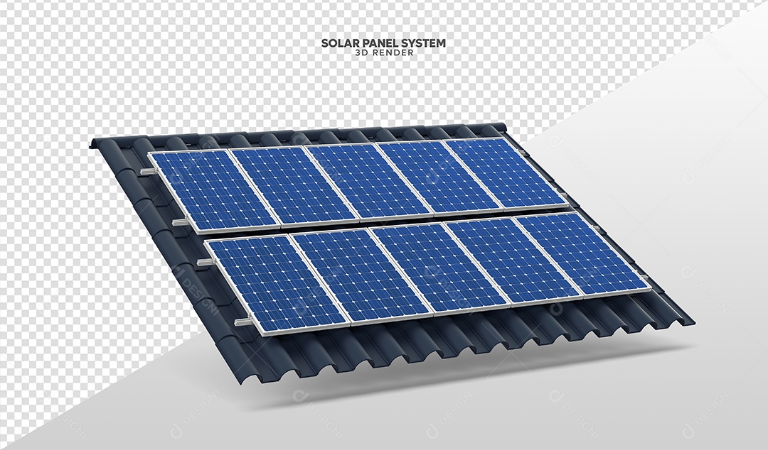 3D Element For Ceiling Composition With Solar Energy Plates PSD
