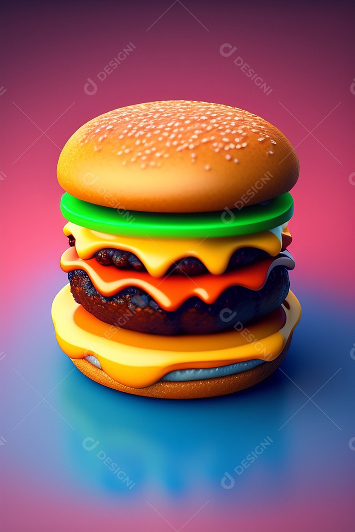 Hambúrguer sobre uma mesa madeira comida