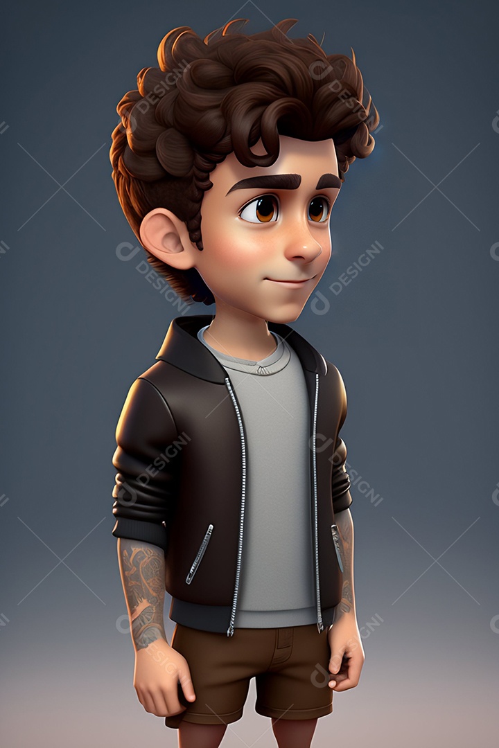 ilustração de homem jovem inteligência artificial