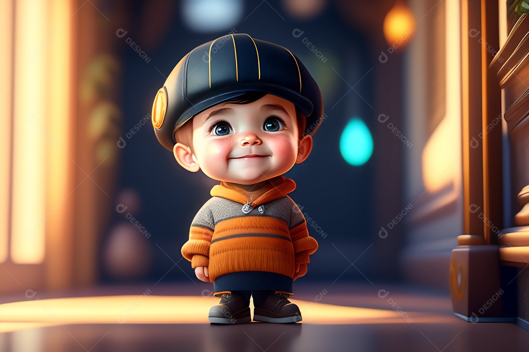 ilustração de homem jovem inteligência artificial