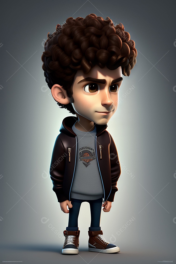 ilustração de homem jovem inteligência artificial