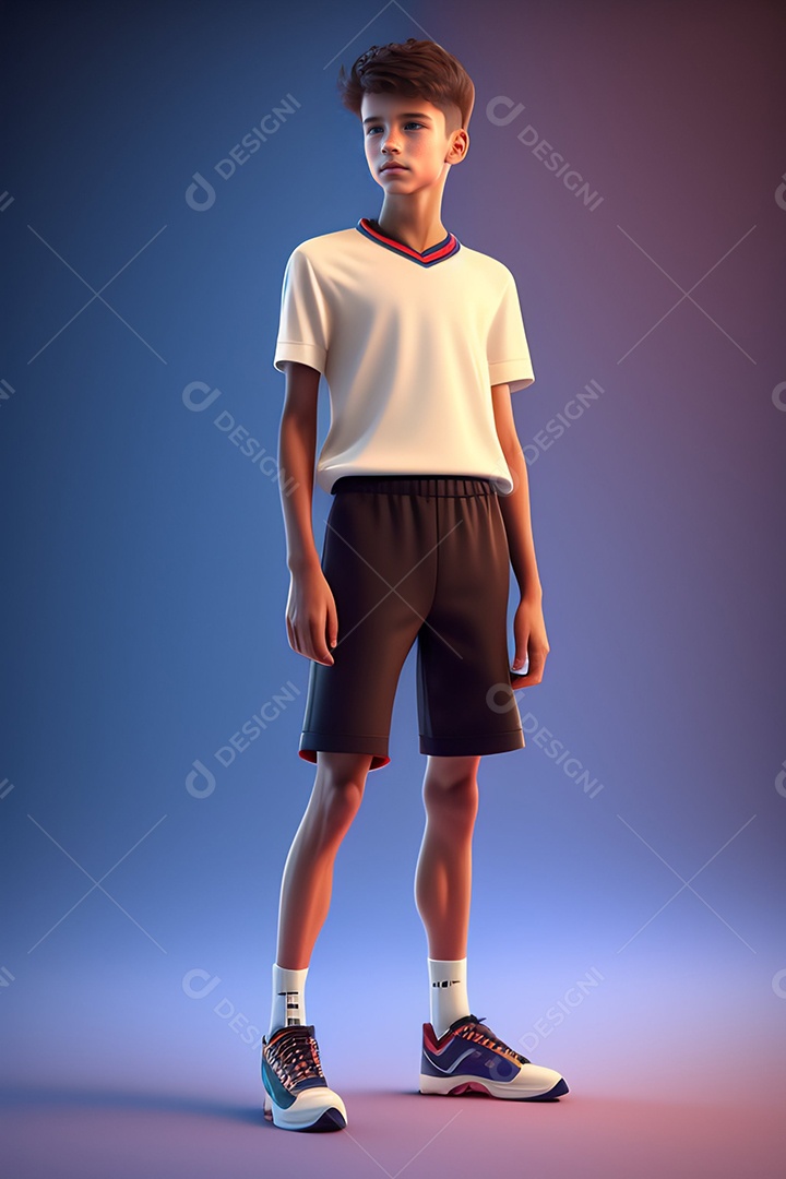 ilustração de homem jovem inteligência artificial