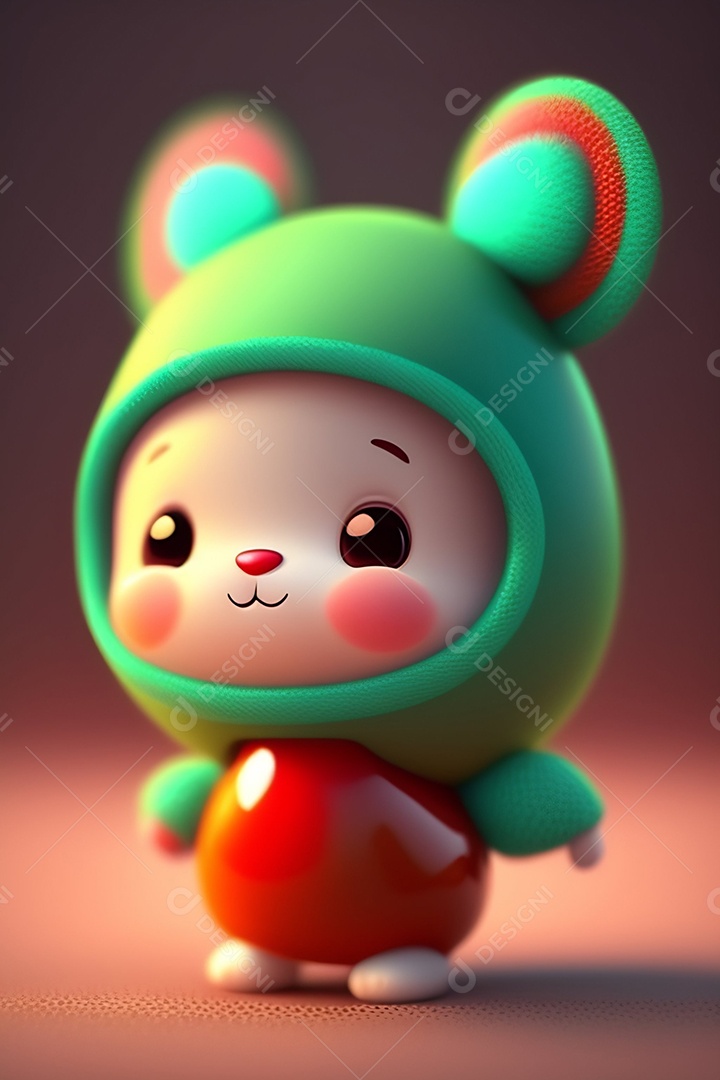 ilustração de bicho de pelúcia inteligência artificial