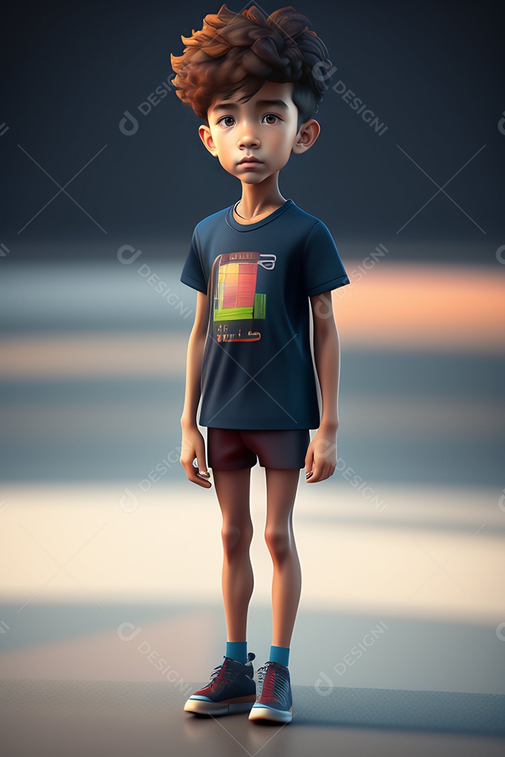 ilustração de homem jovem inteligência artificial