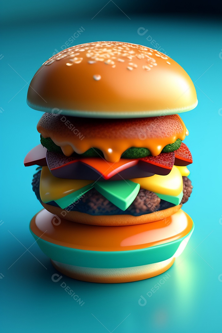 Hambúrguer sobre uma mesa madeira comida