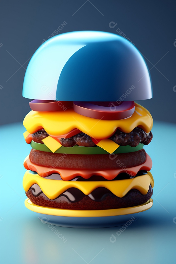 Hamburguer sobre uma mesa madeira comida