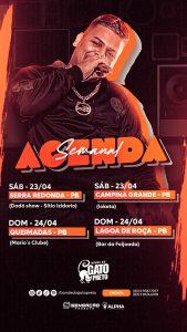 Flyer Agenda Semanal Social Media PSD Editável
