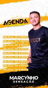 Flyer Story Agenda Semanal Marcynho Sensação Social Media PSD Editável
