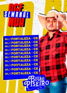 Flyer Agenda Semanal Biu do Piseiro Social Media PSD Editável