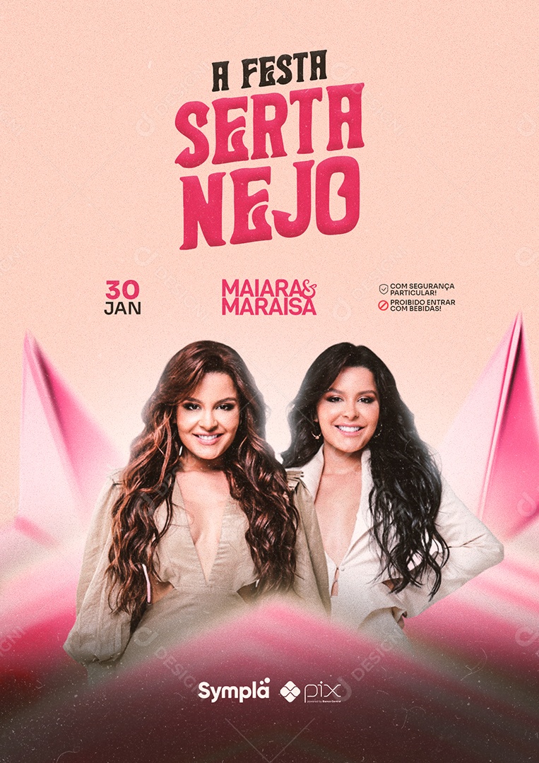 A Festa Sertanejo Maiara & Maraisa Flyers Social Media PSD Editável